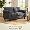Aosom Sofa 2 vietų 156x77x81 cm Tamsiai pilka chenilio apmušalas