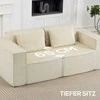 Aosom Sofa, 3 vietų, 202x90x76 cm, smėlio spalvos, veliūrinis audinys