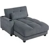 Aosom Sofa-lova, 114x147x86 cm, pilka, putos