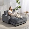 Aosom Sofa-lova, 114x147x86 cm, pilka, putos