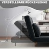 Aosom Sofa-lova 141x90x81 cm tamsiai pilka, reguliuojama atlošo nugarėlė