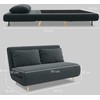 Aosom Sofa-lova 141x90x81 cm tamsiai pilka, reguliuojama atlošo nugarėlė