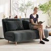 Aosom Sofa-lova 141x90x81 cm tamsiai pilka, reguliuojama atlošo nugarėlė