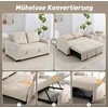 Aosom Sofa-lova, 157x190 cm, kreminė balta, veliūro audinys