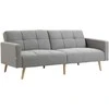 Aosom Sofa-lova 205x88 cm pilka, lino išvaizdos apmušalas