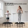 Aosom Šokinėjimo batutas, 102x116-132 cm, juodas, reguliuojama rankena