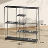 Aosom Spinta 182x43x185 cm Juodas plieno rėmas