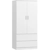 Aosom Spinta 80x55x177,5 cm Balta Mediena