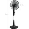 Aosom Stalinis ventiliatorius 45x42x120–135 cm Juodas ABS