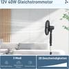Aosom Stalinis ventiliatorius 45x42x120–135 cm Juodas ABS