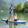 Aosom Stovimo irklavimo lenta rinkinys 305x81x15 cm Balta Pripučiama