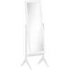 Aosom Stovintis veidrodis, pilno ilgio veidrodis, 47x46x148 cm, baltas