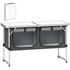 Aosom Stovyklavimo virtuvė 120x47x70 cm Sidabrinė aliuminio