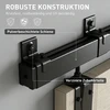 Aosom Stumdomų durų aparatūros komplektas 244 cm juodas plienas