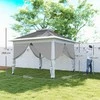 Aosom Sulankstomas sodo paviljonas 330x330x288 cm pilkas, metalas ir poliesteris