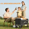 Aosom Sulankstomas vežimėlis 64x40x60-84 cm Juodas metalas