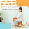 Aosom Supamasis arkliukas 59x27x44 cm oranžinis, medinis