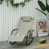 Aosom Supamasis krėslas 150x62x88 cm juoda pilka, metalas