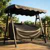 Aosom Swing uždangalas 185x76x81 cm Juodas Vandeniui atsparus audinys