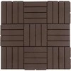 Aosom Terasos plytelės, 30x30x2 cm, rudos, plastikas