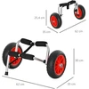 Aosom Transporto vežimėlis 62x35x30 cm Juodas Aliuminis