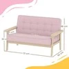 Aosom Vaikiška fotelio sofa, 77x42x48 cm, rožinė, medinis rėmas