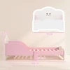 Aosom Vaikiška lova 143x77x60 cm Rožinė MDF