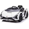 Aosom Vaikiška paspiriama mašina Lamborghini SIAN 108x62x40 cm balta, metalas