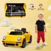 Aosom Vaikiškas elektrinis automobilis 103x55x44 cm geltonas, metalas