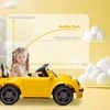 Aosom Vaikiškas elektrinis automobilis 103x55x44 cm geltonas, metalas