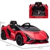 Aosom Vaikiškas elektrinis automobilis Lamborghini SIAN 108x62x40 cm raudonas, metalas, žaislinė transporto priemonė