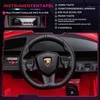 Aosom Vaikiškas elektrinis automobilis Lamborghini SIAN 108x62x40 cm raudonas, metalas, žaislinė transporto priemonė