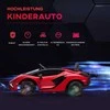 Aosom Vaikiškas elektrinis automobilis Lamborghini SIAN 108x62x40 cm raudonas, metalas, žaislinė transporto priemonė