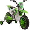 Aosom Vaikiškas elektrinis motociklas, 106,5x51,5x68 cm, žalias, plastikas