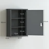 Aosom Vaistų spintelė 40x15x53,5 cm Pilkas plienas