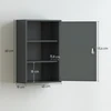 Aosom Vaistų spintelė 40x18x60 cm Pilka metalinė