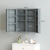 Aosom Vaistų spintelė užrakinama 55x18x60 cm pilka plieninė