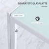 Aosom Valgomasis stalas, 120x60x75 cm, balta, stiklas ir metalas