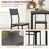 Aosom Valgomojo komplektas 3 dalių Stalas ir 2 kėdės 60x60x76 cm Pilka MDF ir metalas