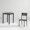 Aosom Valgomojo komplektas 3 dalių Stalas ir 2 kėdės 60x60x76 cm Pilka MDF ir metalas