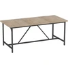 Aosom Valgomojo stalas 180x80x75,5 cm natūralaus medžio ir metalo