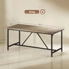 Aosom Valgomojo stalas 180x80x75,5 cm natūralaus medžio ir metalo