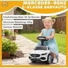 Aosom Važiuojamasis automobilis, Mercedes-Benz C-Class, 65x28x39 cm, balta, plastikas