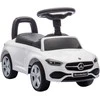 Aosom Važiuojamasis automobilis, Mercedes-Benz C-Class, 65x28x39 cm, balta, plastikas