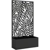 Aosom Vazonas su atrama 61x23x113 cm juodas metalas