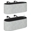 Aosom Vazonų rinkinys pakabinami gėlių vazonai 42x16x15 cm pilka plastikas