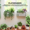 Aosom Vazonų rinkinys pakabinami gėlių vazonai 42x16x15 cm pilka plastikas