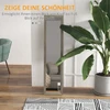 Aosom Veidrodis viso ilgio 37x157 cm Pilkas MDF ir Stiklas