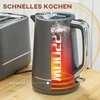 Skrudintuvas Aosom Virdulio ir skrudintuvo rinkinys, 1,7 l, pilka, nerūdijantis plienas