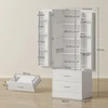 Aosom Virtuvės spintelė 60x40x159 cm Balta MDF